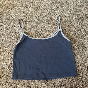 Brandy Melville Blue Tank with Gray Trim